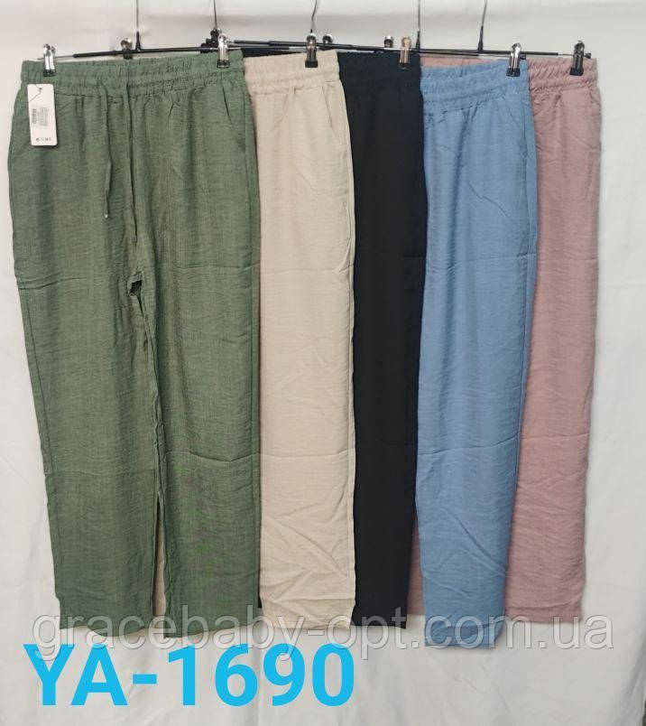 Штани літні жіночі оптом, XL/2XL-5XL/6XL рр., № Si-YA1690, фото 1