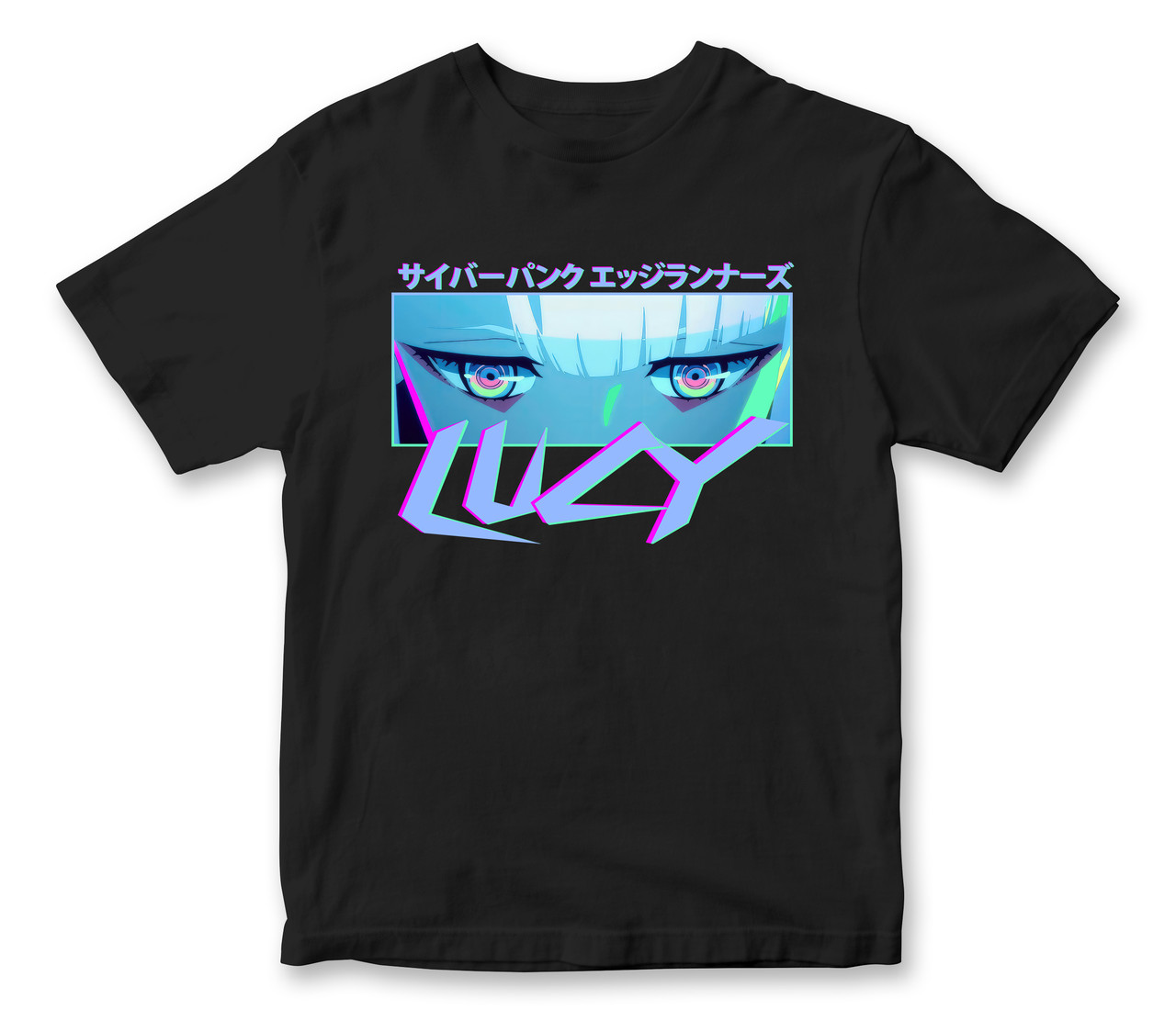 Футболка унісекс аніме "Cyberpunk Lucy" Кіберпанк 2, фото 1