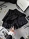 Базова коротка літня легка ідеальна спідниця-шорти трендова з воланами трапеція міні 42-46 оверсайз, фото 3