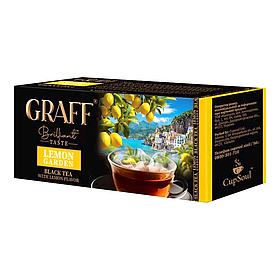 Чорний чай Graff "Лимонний сад" в пакетиках 45г