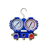 Манометричний колектор 2-вентильний VALUE VMG-2 R410А-B + шланги 3шт (R410 R407 R22 R134), фото 2