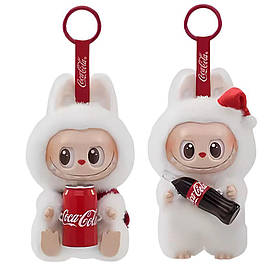 Лабубу м'яка іграшка Labubu Coca Cola розміром 15 см 3 сезон