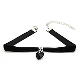 Шикарний чокер з чорним серцем серце в стилі панк готика, фото 6