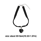 Шикарний чокер з чорним серцем серце в стилі панк готика, фото 7