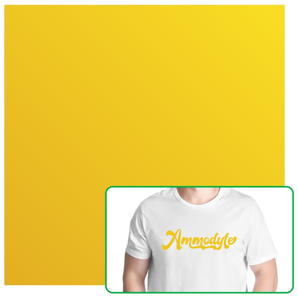 Вініловий лист Bambu Matte Heat Transfer Vinyl Sheet, 300*300мм, 10 штук, Lemon Yellow