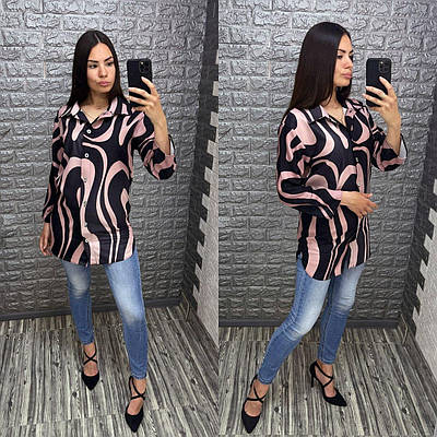 Принтована жіноча сорочка,РОЗМІР ТІЛЬКИ 42(S)