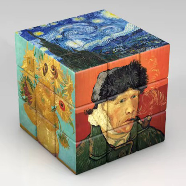 Фіджет куб-пазл антистрес VAN GOGH кубик рубіка іграшка із пластику EDC