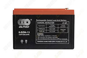 Тягова акумуляторна батарея АКБ 6-DZF-12.2 12V 12Ah