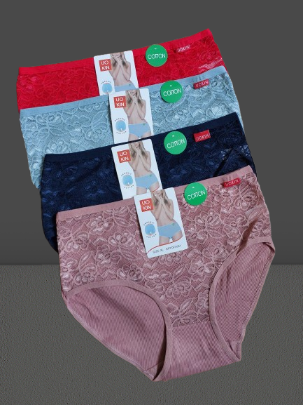 Труси плавки жіночі бавовна рубчик №0091 р.52 54 .Від 6шт по 48грн., фото 1