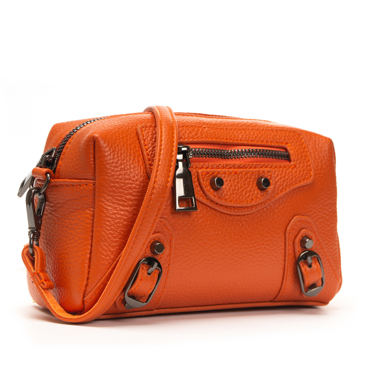 Жіноча шкіряна клатч сумка 60072 orange Купити жіночі сумки гуртом і в роздріб із натуральної шкіри в Україні