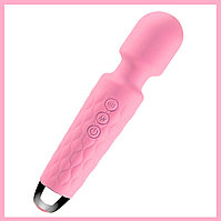 Рожевий вібростимулятор для ерогенних зон, Стимулятор клітора з вібрацією, Силіконовий мікрофон, Інтимні іграш