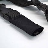 Тактичний одноточковий ремінь з банджі і металевим кріпленням чорний, фото 10