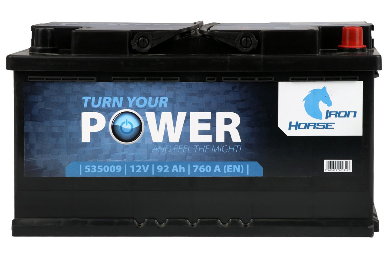 Акумулятор IRON HORSE 12V 92Ah 760A En R+ 352*175*190Мм