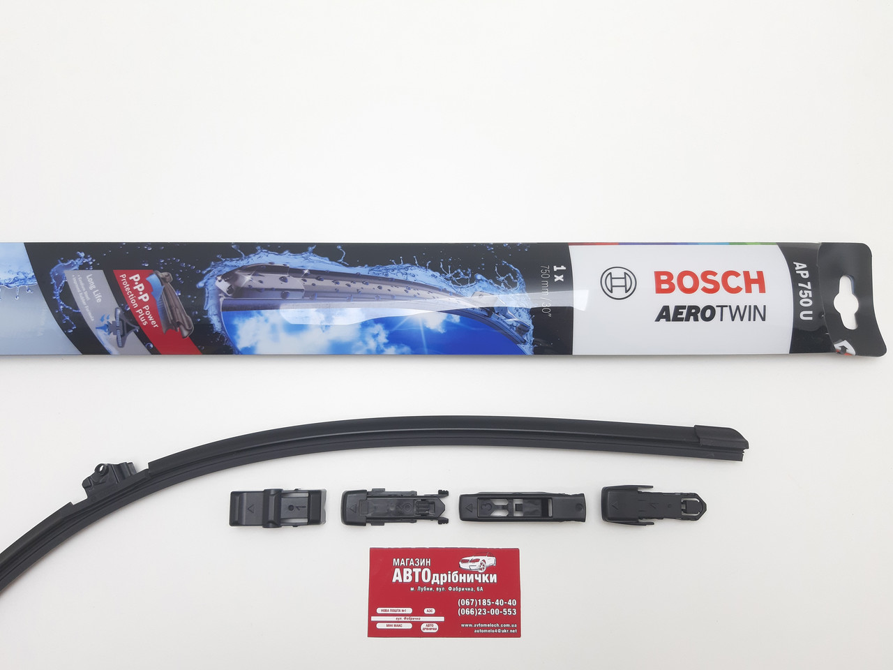 Щітка склоочисника безкаркасні з перехідниками 750 мм (30") Bosch