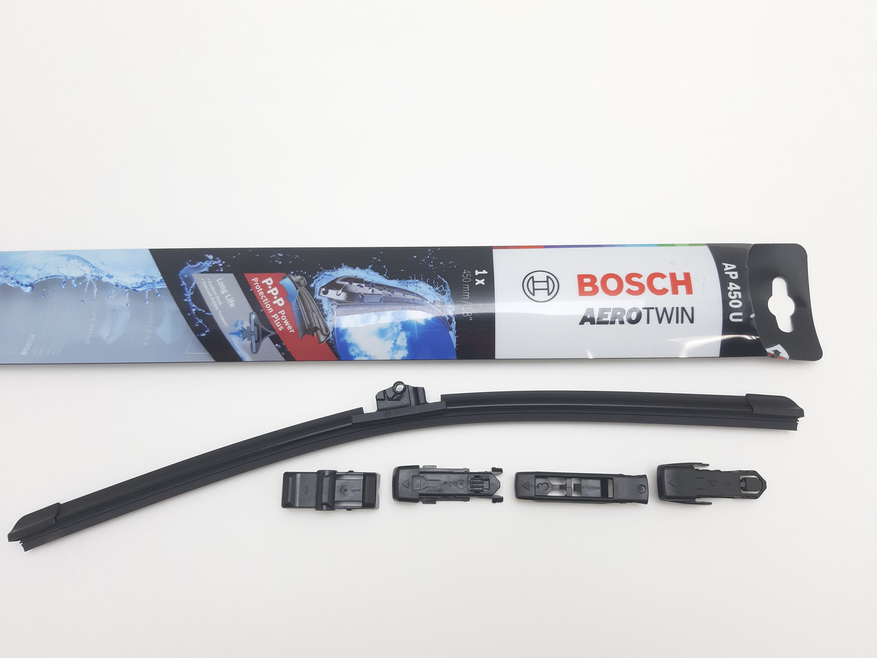 Щітка склоочисника безкаркасні з перехідниками 450 мм (18") Bosch