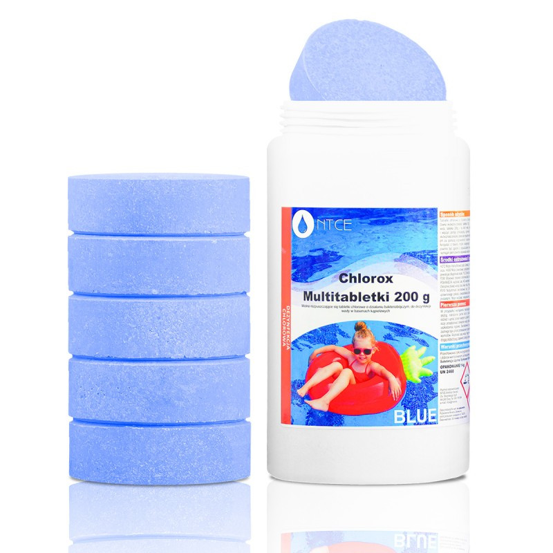 CHLOROX BLUE TABS багатофункціональні таблетки для басейну 5шт 1кг (таблетка 200г), фото 1
