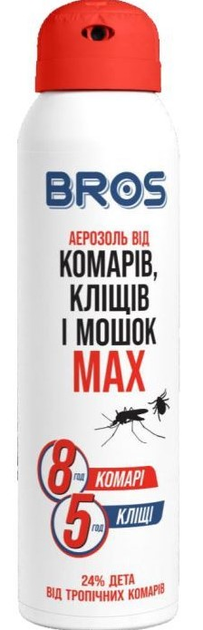 Аерозоль від комарів і кліщів МАХ Bros, 90 мл, фото 1