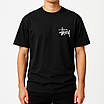 Чоловіча футболка Stussy чорна з принтом – вільна посадка, streetwear стиль, фото 5
