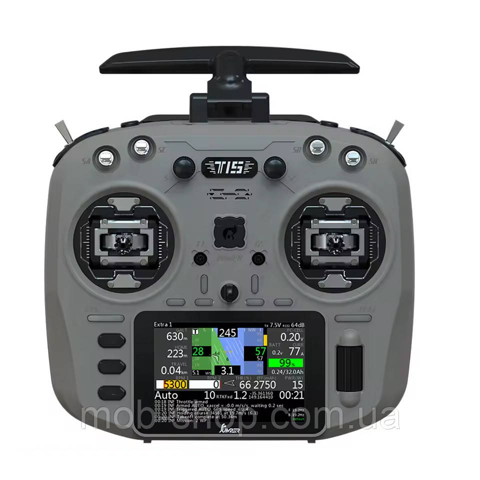 Пульт керування для дрона Jumper T15 ELRS M2 2.4G grey