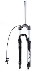 Вилка Mode 27,5" аморт. N780 DB, RLO 1.1/8"(28,6мм) x 254 мм Disc хід 100 мм Чорна безрізьб. Lockout