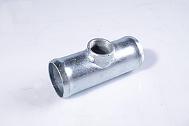 Трубка радіатора Газель,Волга дв.406,405 з’єднувальна під датчик пряма 10см оцинк. Україна 3110-1303020-10