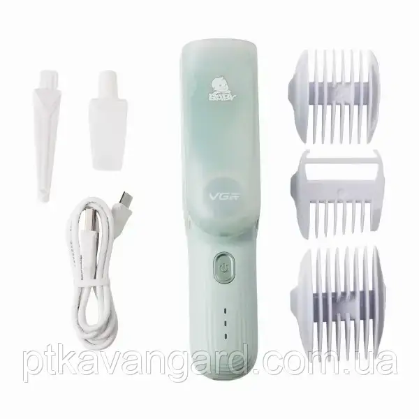 Дитяча машинка для стрижки із насадками (акумуляторна з керамічним лезом), фото 1