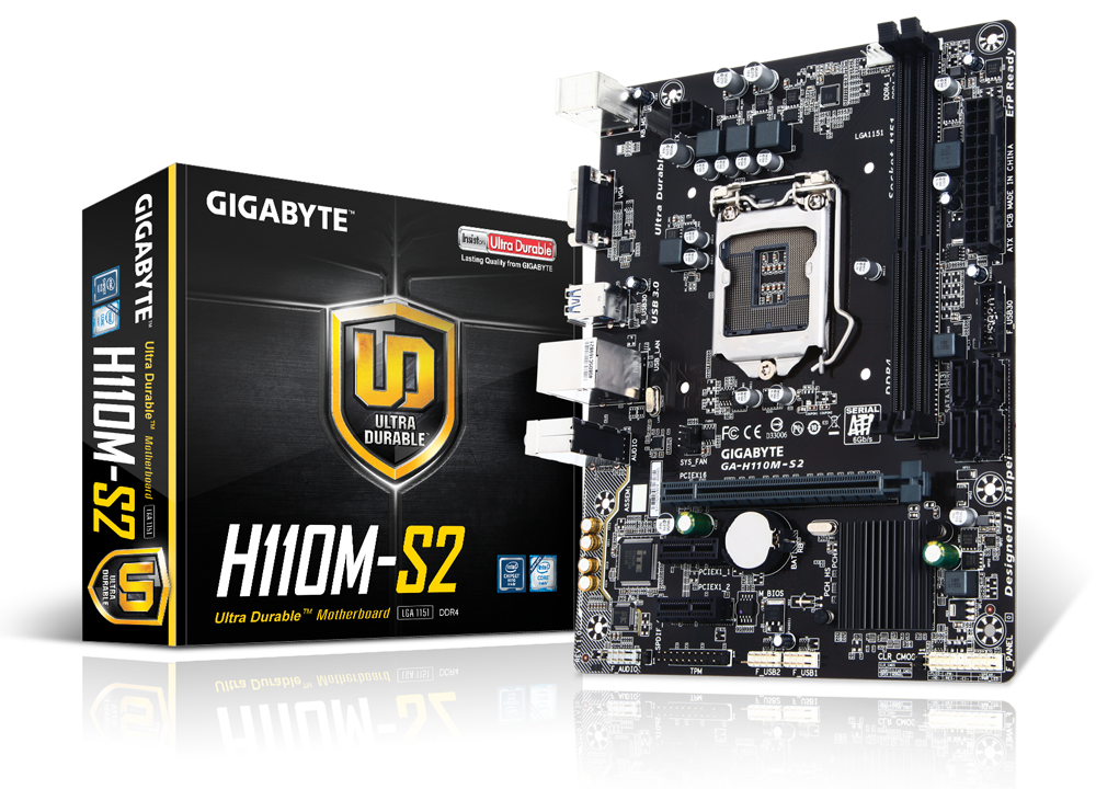 Материнська плата Gigabyte GA-H110M-S2 LGA 1151v1 (GA-H110M-S2) Б/В