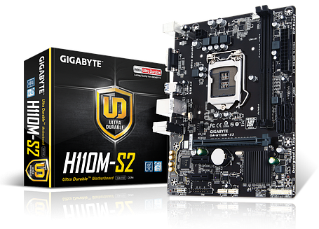 Материнська плата Gigabyte GA-H110M-S2 LGA 1151v1 (GA-H110M-S2) Б/В, фото 1