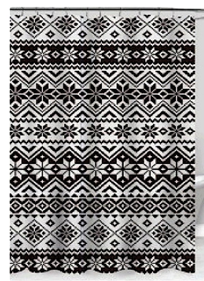 Шторка для ванної силіконова 180x180 см Ethnic Cortina 81077