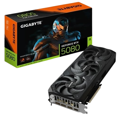 Відеокарта GeForce RTX 5080 16GB Gigabyte WindForce OC SFF (GV-N5080WF3OC-16GD)