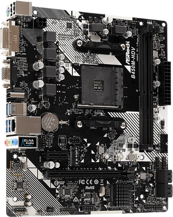 Материнська плата ASRock B450M-HDV R4.0 Socket AM4 (B450M-HDV R4.0) Б/В, фото 3