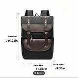 Чоловічий діловий рюкзак зі штучної шкіри., фото 4