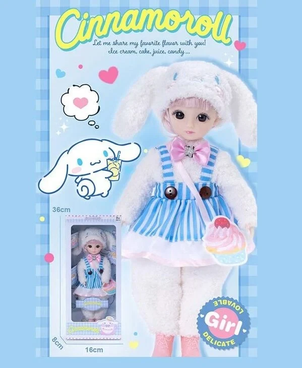 Лялька Hello Kitty (герой, висота — 30 см, шарнірні з'єднання суглобів, знімне взуття, знімний одяг) QA 42, фото 1