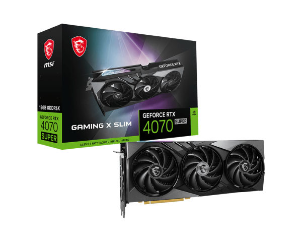 Відеокарта GeForce RTX 4070 Super 12GB MSI Gaming X Slim (RTX 4070 SUPER 12G GAMING X SLIM)