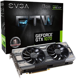 Відеокарта GeForce GTX 1070 8GB EVGA FTW Gaming ACX 3.0 (08G-P4-6276-KR) Б/В