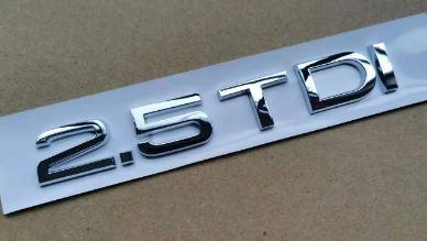 Шильдик емблема напис на багажник AUDI 2.5 TDI колір хром