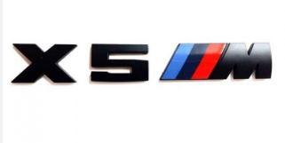 Шильдик емблема багажника X5M BMW БМВ Е53 Е70 F15 X5M Х5М колір чорний глянець