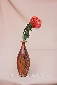 Авторська ваза "Краса" із сувелю робінії – ручна робота з дерева