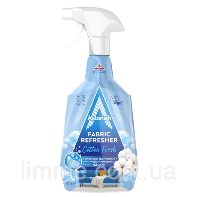 Нейтралізатор запахів для текстилю, килимів і одягу Astonish Fabric Refresher 750 мл