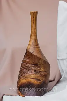 Ексклюзивна ваза з сувелі робінії – унікальна форма з натурального дерева 37 см