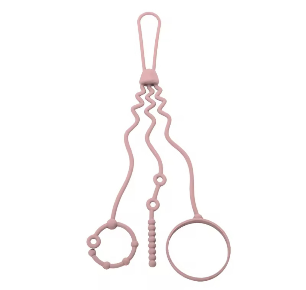 Силіконовий тримач для пустушки та іграшок "Медуза" 1 шт  (теракот), фото 1