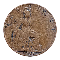 Велика Британія 1 фартінг, 1909