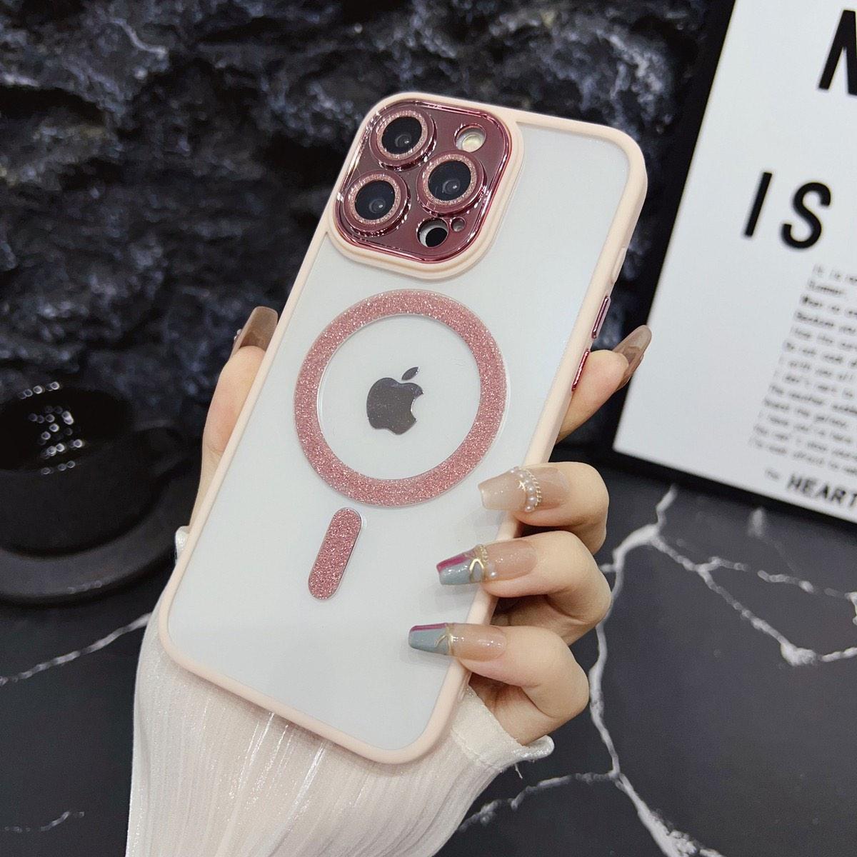 Чохол на телефон прозорий пудровий iPhone 12 Pro Max