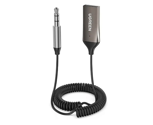 Bluetooth-адаптер UGREEN CM309 Bluetooth Car Receiver Aux with Mic Space Gray (7060