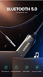 Bluetooth-адаптер UGREEN CM309 Bluetooth Car Receiver Aux with Mic Space Gray (7060, фото 3