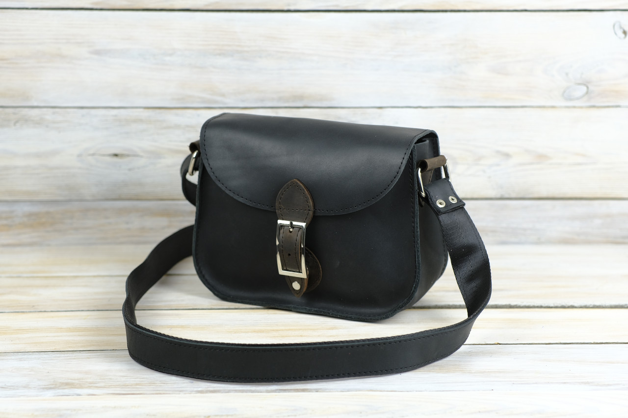 Жіноча сумка Жаклін з натуральної шкіри колір Чорний