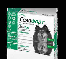 Краплі KRKA Селафорт від бліх, кліщів та гельмінтів для собак вагою 20.1-40 кг, 1 піпетка, оригінал