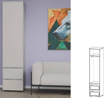 Пенал О-402 (400х530х2200) ТМ "Олімпія"