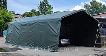 Арочний намет 7×12×4,3 м з ПВХ — мобільний ангар, склад, теплиця, укриття