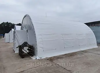 Арочний ПВХ намет 8×8×4 м — ангар, теплиця, склад, укриття для техніки та майстерні